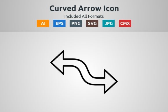 Curved Arrow Vector Outline Icon