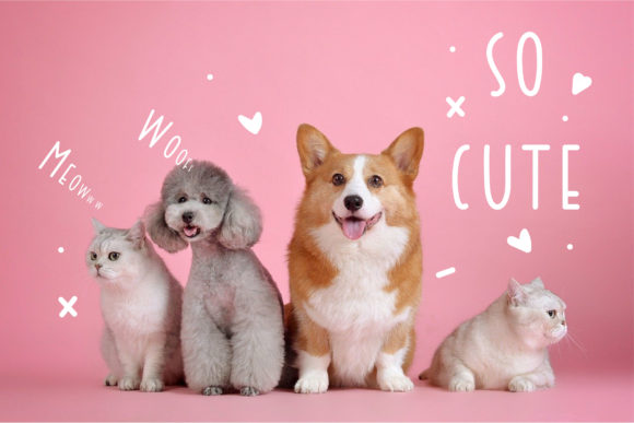 Cute Cute Font PNG with transparent background - Preview 3