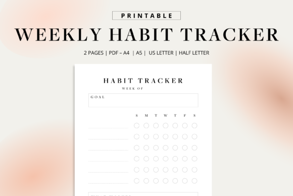 Daily Weekly Habit Tracker Printable - Printable