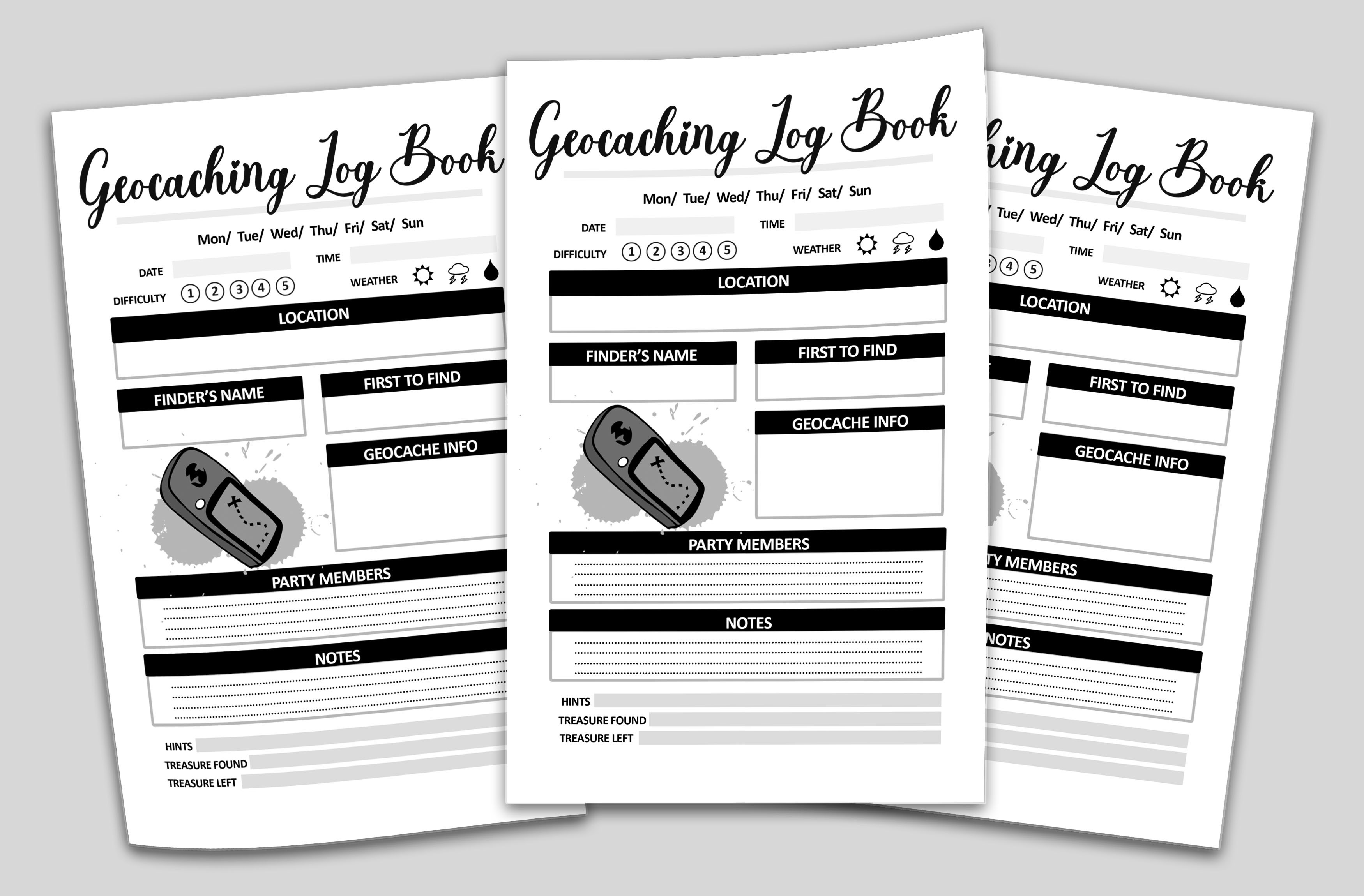 Geocaching Log Book Graphic by Skalling Dygital · Creative Fabrica