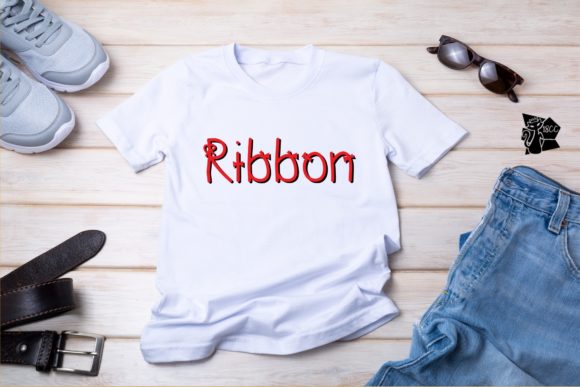 Little Ribbon Font PNG with transparent background - Preview 2