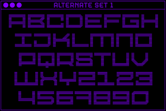 MultiType Rows Ample 2 Font PNG with transparent background - Preview 2