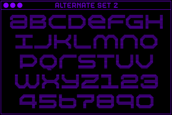 MultiType Rows Ample 2 Font PNG with transparent background - Preview 3