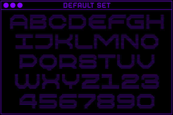 MultiType Rows Ample 3 Font PNG with transparent background - Preview 1