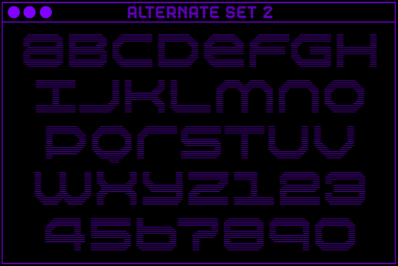 MultiType Rows Ample 3 Font PNG with transparent background - Preview 3