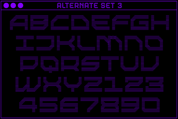 MultiType Rows Ample 3 Font PNG with transparent background - Preview 4