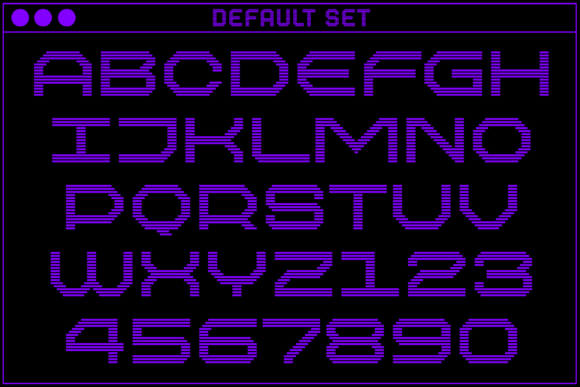 MultiType Rows Ample Font PNG with transparent background - Preview 1