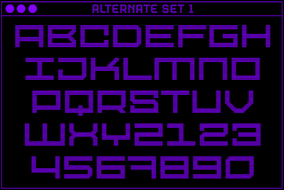 MultiType Rows Ample Font PNG with transparent background - Preview 2