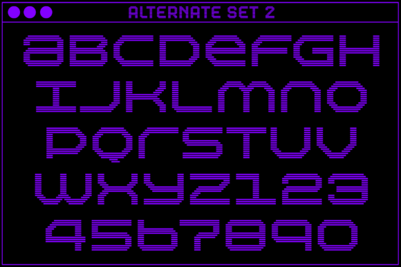 MultiType Rows Ample Font PNG with transparent background - Preview 3
