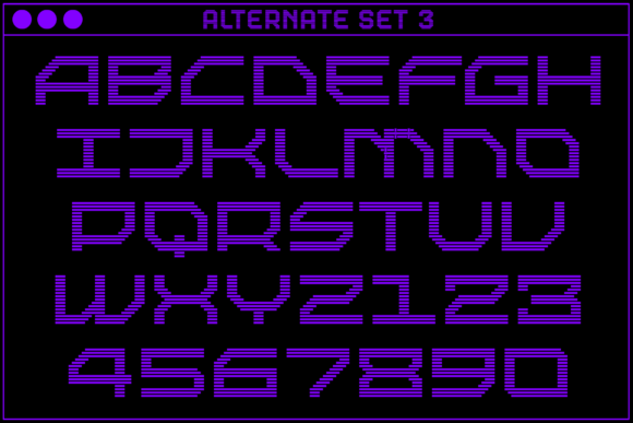 MultiType Rows Ample Font PNG with transparent background - Preview 4