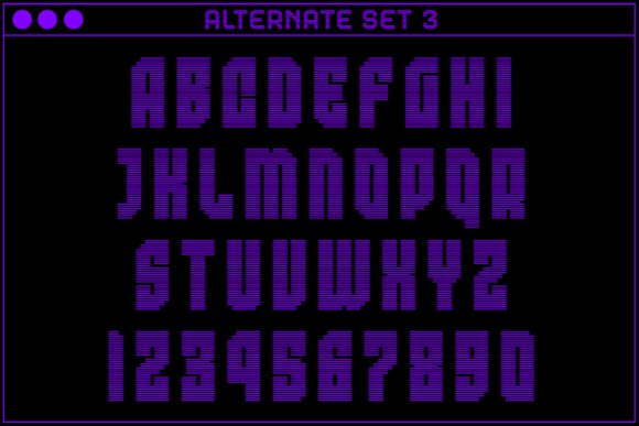 MultiType Rows Compact 2 Font PNG with transparent background - Preview 4