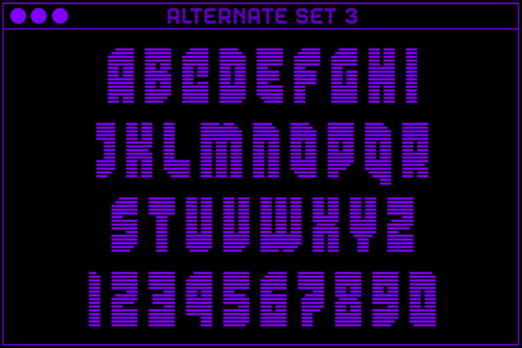 MultiType Rows Compact Bold Font PNG with transparent background - Preview 4