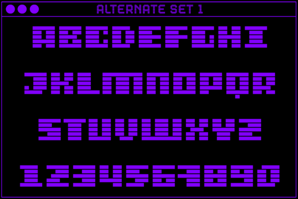 MultiType Rows Display Bold Font PNG with transparent background - Preview 2
