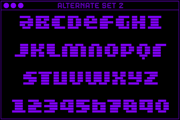 MultiType Rows Display Bold Font PNG with transparent background - Preview 3