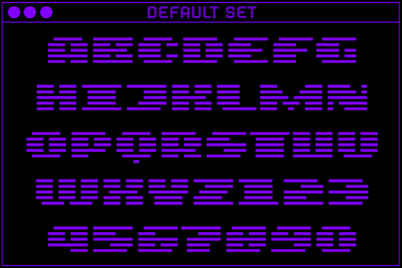 MultiType Rows Display Wide Bold 2 Font PNG with transparent background - Preview 1
