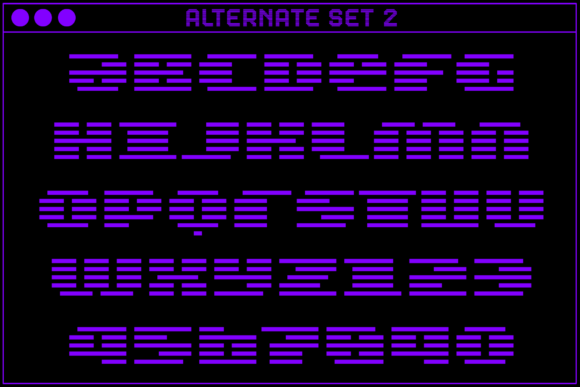 MultiType Rows Display Wide Bold 2 Font PNG with transparent background - Preview 3