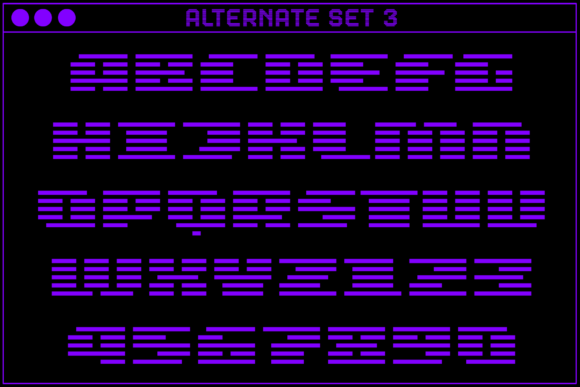 MultiType Rows Display Wide Bold 2 Font PNG with transparent background - Preview 4