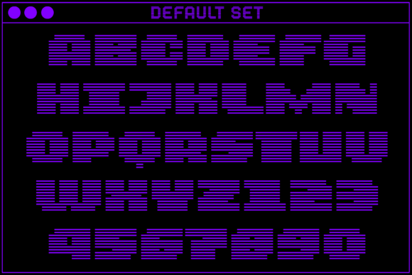 MultiType Rows Display Wide Bold 3 Font font preview - 1