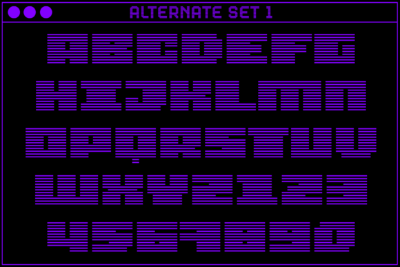 MultiType Rows Display Wide Bold 3 Font font preview - 2