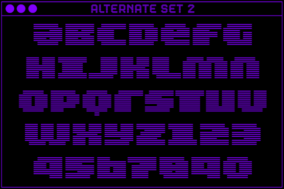 MultiType Rows Display Wide Bold 3 Font font preview - 3