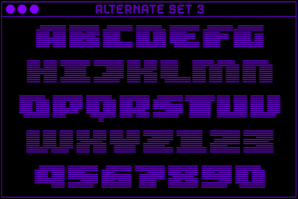 MultiType Rows Display Wide Bold 3 Font font preview - 4