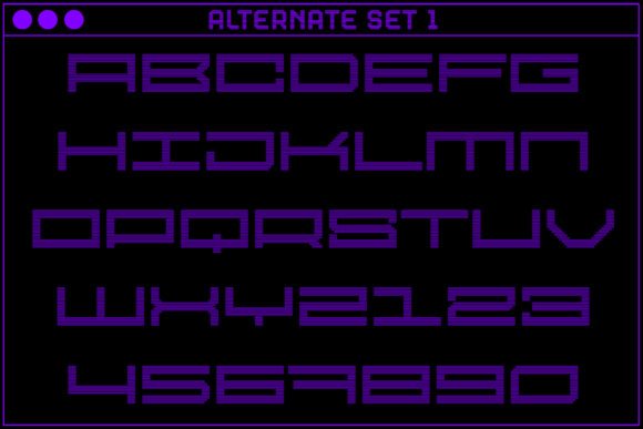 MultiType Rows Loose 2 Font PNG with transparent background - Preview 2