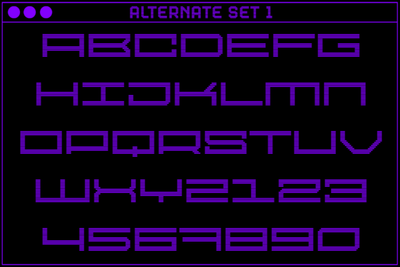 MultiType Rows Loose Font PNG with transparent background - Preview 2