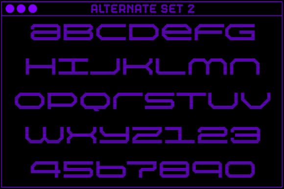 MultiType Rows Loose Font PNG with transparent background - Preview 3