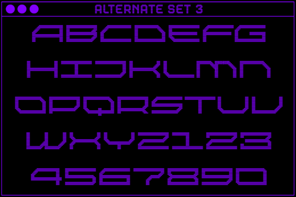 MultiType Rows Loose Font PNG with transparent background - Preview 4