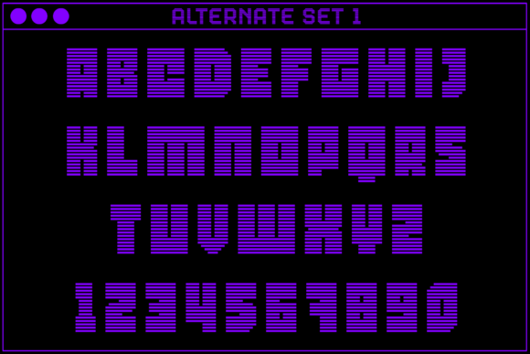 MultiType Rows Narrow Bold Font PNG with transparent background - Preview 2