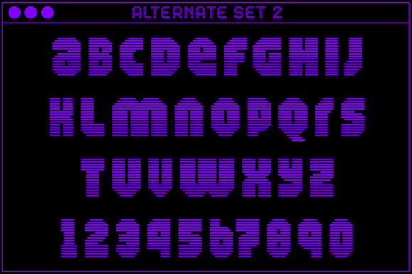 MultiType Rows Narrow Bold Font PNG with transparent background - Preview 3