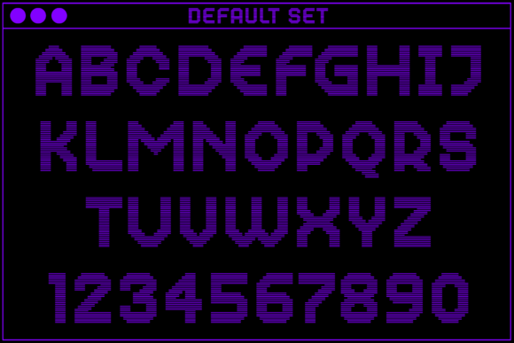 MultiType Rows Regular 2 Font PNG with transparent background - Preview 1