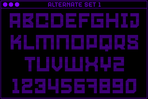 MultiType Rows Regular 2 Font PNG with transparent background - Preview 2