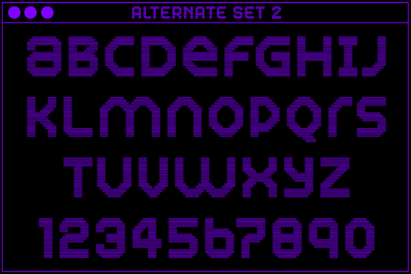 MultiType Rows Regular 2 Font PNG with transparent background - Preview 3