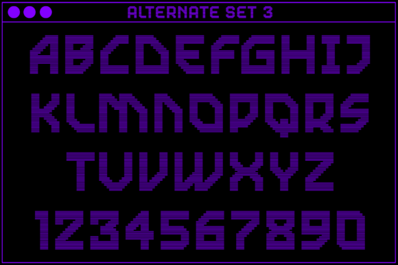 MultiType Rows Regular 2 Font PNG with transparent background - Preview 4