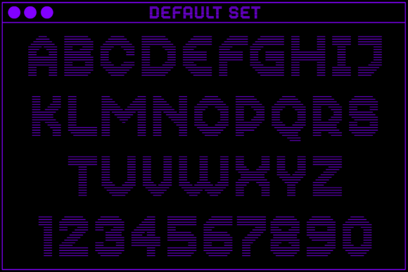 MultiType Rows Regular 3 Font PNG with transparent background - Preview 1