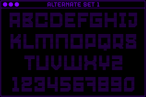 MultiType Rows Regular 3 Font PNG with transparent background - Preview 2