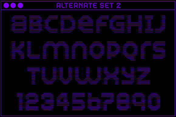 MultiType Rows Regular 3 Font PNG with transparent background - Preview 3