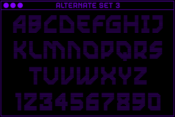 MultiType Rows Regular 3 Font PNG with transparent background - Preview 4