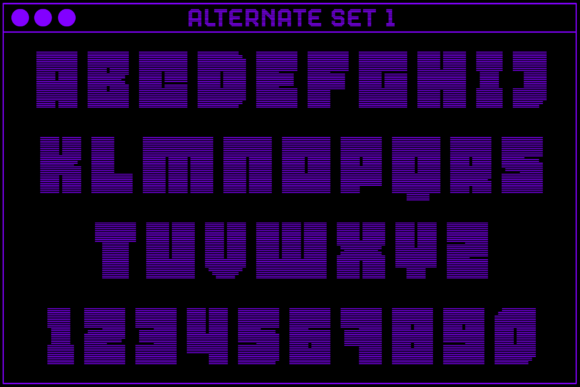 MultiType Rows Regular Bold 2 Font PNG with transparent background - Preview 2