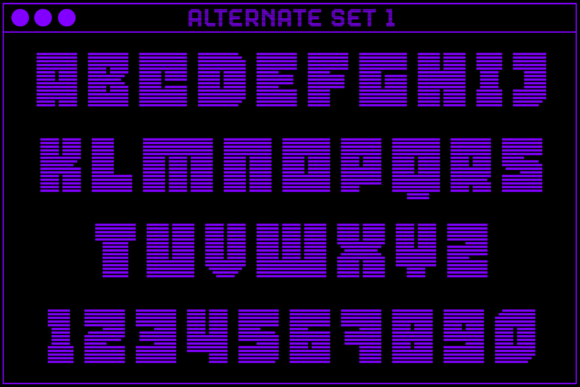MultiType Rows Regular Bold Font PNG with transparent background - Preview 2