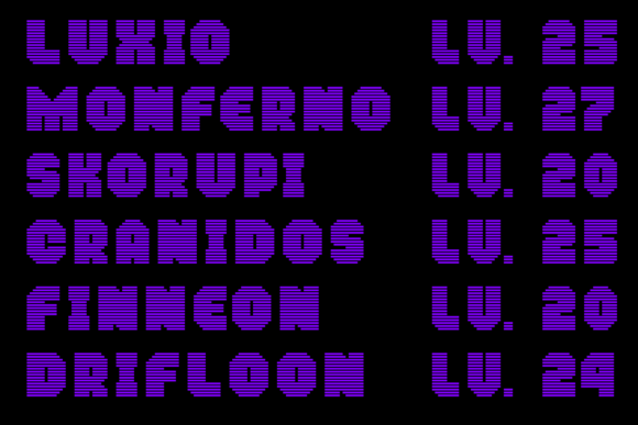MultiType Rows Regular Bold Font PNG with transparent background - Preview 6