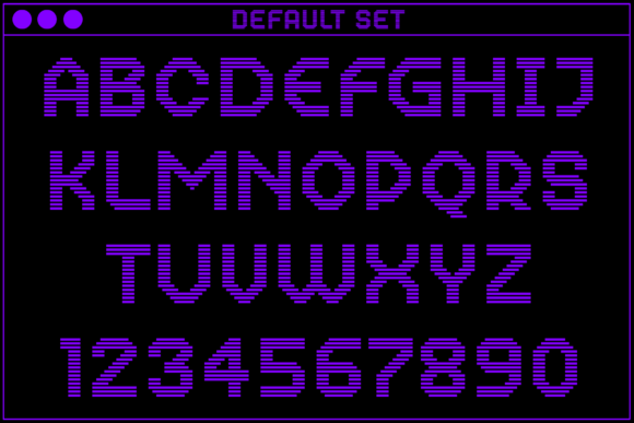 MultiType Rows Regular Font PNG with transparent background - Preview 1
