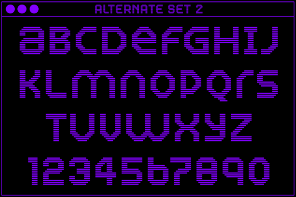 MultiType Rows Regular Font PNG with transparent background - Preview 3