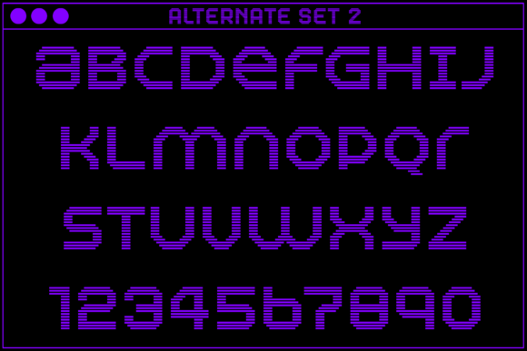 MultiType Rows Wide Font PNG with transparent background - Preview 3