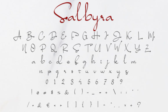 Salbyra Font PNG with transparent background - Preview 3