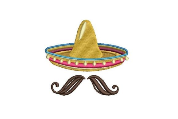 Sombrero Hat with Moustache
