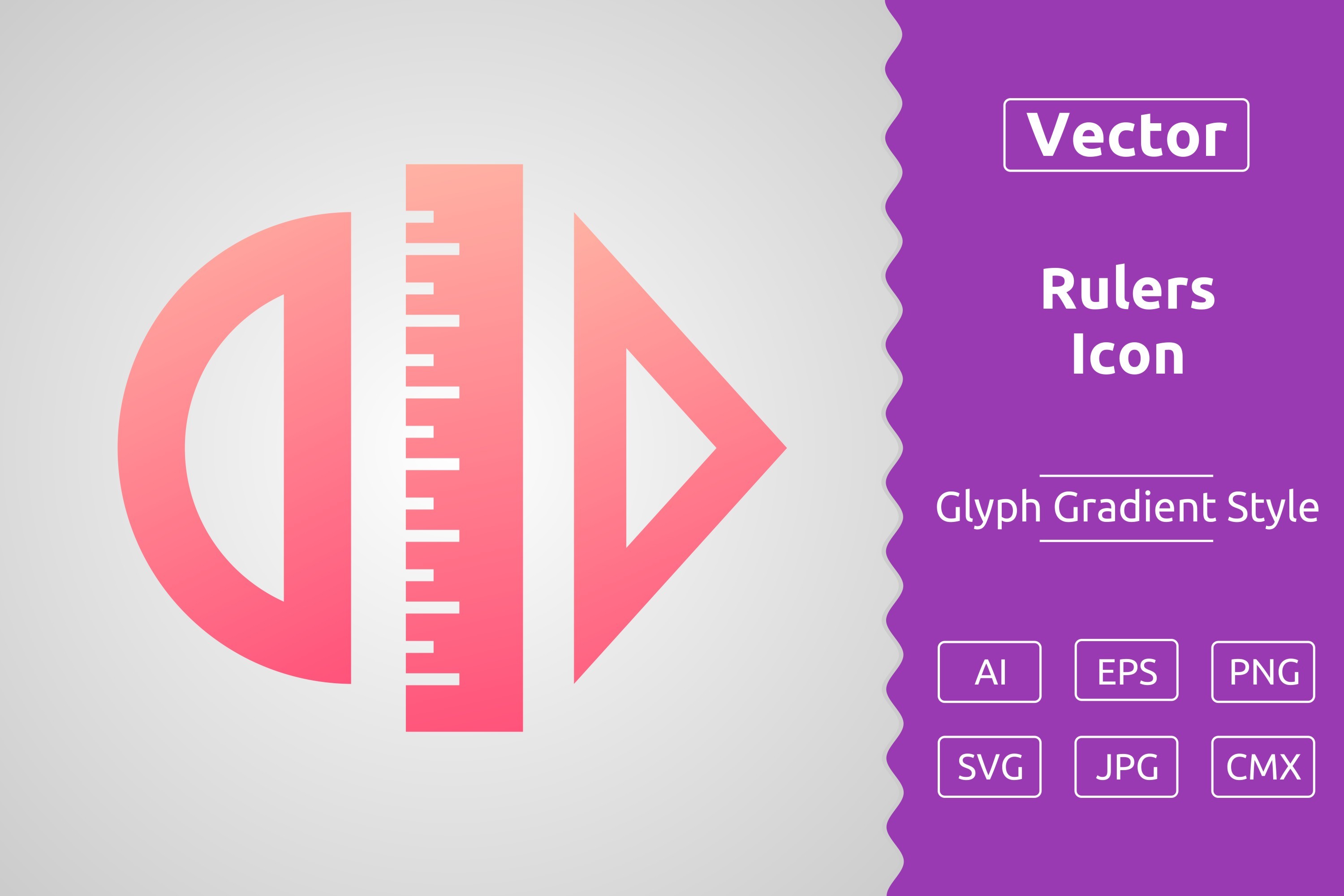 Vector Rulers Gradient Icon Graphic by Muhammad Atiq · Creative Fabrica