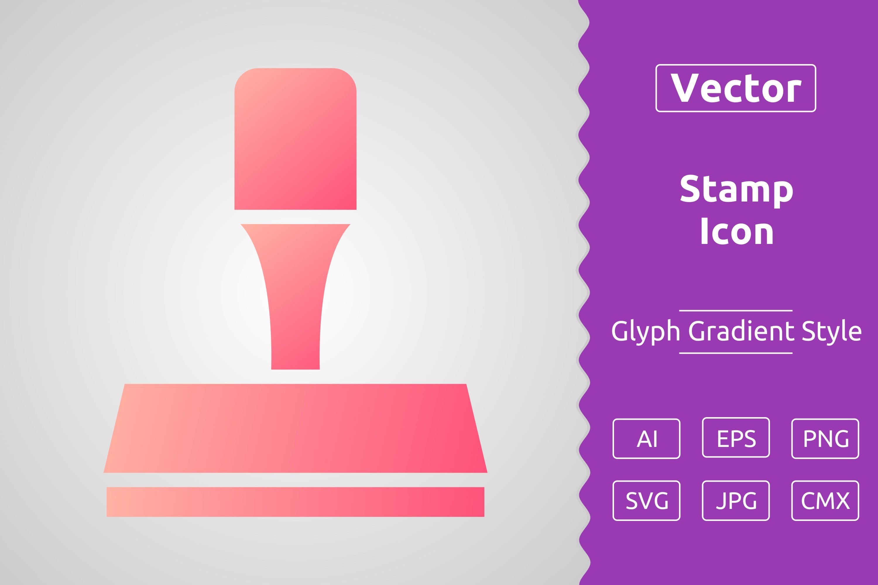 Vector Stamp Gradient Icon Graphic by Muhammad Atiq · Creative Fabrica