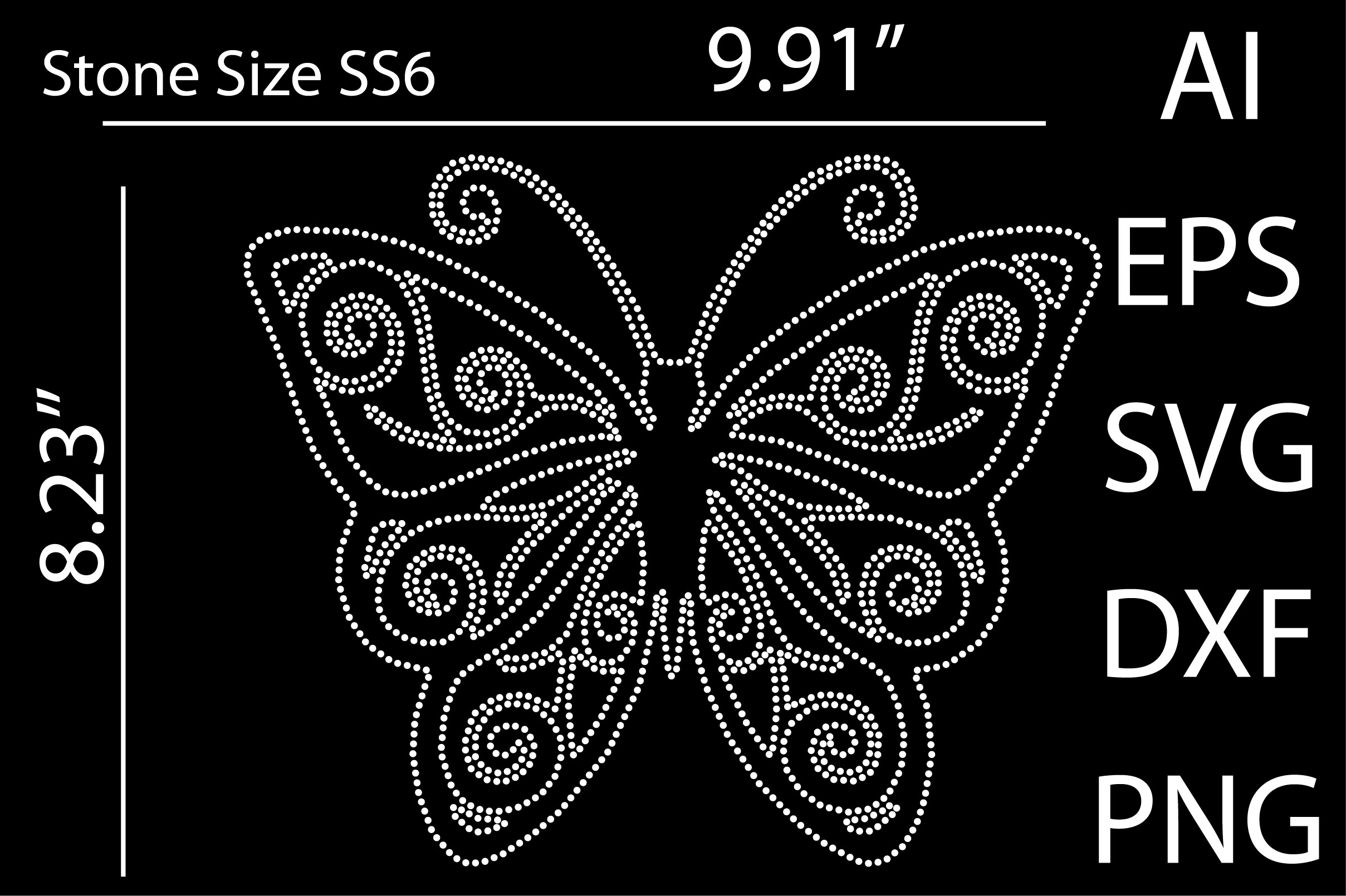 Butterfly Rhinestone Templates Graphic by Smart Store · Creative Fabrica